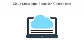 Cloud Knowledge Education Colored Icon In Powerpoint Pptx Png And Editable Eps Format