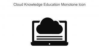 Cloud Knowledge Education Monotone Icon In Powerpoint Pptx Png And Editable Eps Format