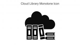 Cloud Library Monotone Icon In Powerpoint Pptx Png And Editable Eps Format