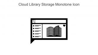 Cloud Library Storage Monotone Icon In Powerpoint Pptx Png And Editable Eps Format