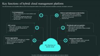 Cloud Management Platform Powerpoint Ppt Template Bundles Compatible Impactful