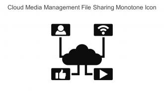 Cloud Media Management File Sharing Monotone Icon In Powerpoint Pptx Png And Editable Eps Format