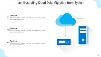 Cloud Migration Icon Directional Arrows Applications Illustrating Server Storage