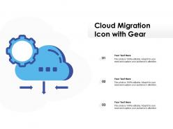 Cloud migration icon with gear