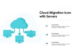 Cloud migration icon with servers
