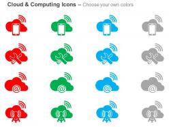 Cloud mobile wrench antenna ppt icons graphics
