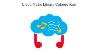 Cloud Music Library Colored Icon In Powerpoint Pptx Png And Editable Eps Format