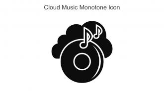 Cloud Music Monotone Icon In Powerpoint Pptx Png And Editable Eps Format
