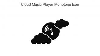 Cloud Music Player Monotone Icon In Powerpoint Pptx Png And Editable Eps Format