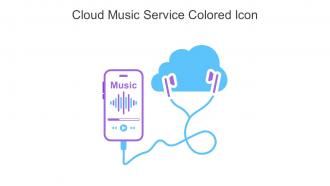 Cloud Music Service Colored Icon In Powerpoint Pptx Png And Editable Eps Format