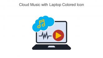 Cloud Music With Laptop Colored Icon In Powerpoint Pptx Png And Editable Eps Format