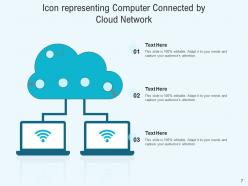 Cloud network icon representing internet accessible connection servers