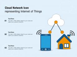 Cloud network icon representing internet of things