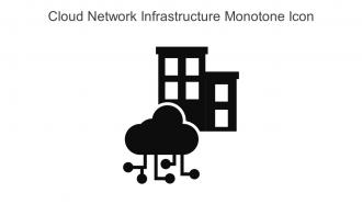 Cloud Network Infrastructure Monotone Icon In Powerpoint Pptx Png And Editable Eps Format