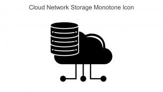 Cloud Network Storage Monotone Icon In Powerpoint Pptx Png And Editable Eps Format