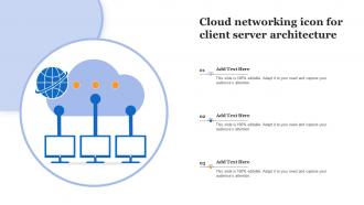Cloud Networking Icon For Client Server Architecture