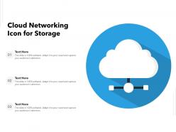 Cloud networking icon for storage