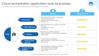 Cloud Orchestration Application Tools For Business