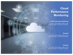 Cloud performance monitoring ppt powerpoint presentation styles clipart cpb