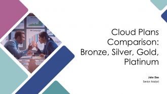 Cloud Plans Comparison Bronze Silver Gold Platinum PPT Summary AT