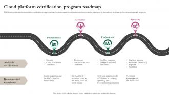 Cloud Platform Certification Program Roadmap