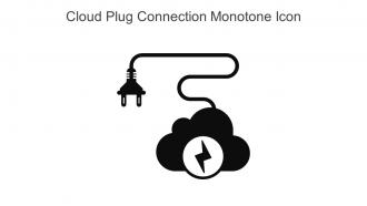 Cloud Plug Connection Monotone Icon In Powerpoint Pptx Png And Editable Eps Format