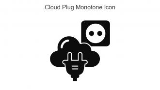 Cloud Plug Monotone Icon In Powerpoint Pptx Png And Editable Eps Format