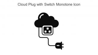 Cloud Plug With Switch Monotone Icon In Powerpoint Pptx Png And Editable Eps Format