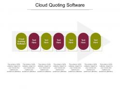 Cloud quoting software ppt powerpoint presentation slides images cpb