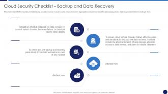 Cloud Security Checklist Backup And Data Recovery Cloud Data Protection