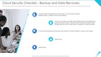 Cloud Security Checklist Backup And Data Recovery Cloud Information Security