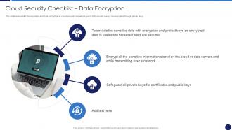 Cloud Security Checklist Data Encryption Cloud Data Protection