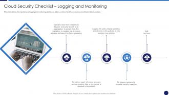 Cloud Security Checklist Logging And Monitoring Cloud Data Protection