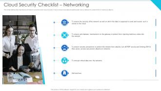 Cloud Security Checklist Networking Cloud Information Security