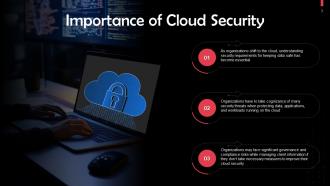 Cloud Security For Cybersecurity Training Ppt Image Content Ready