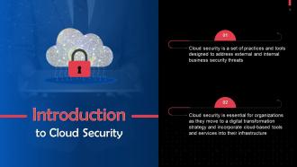 Cloud Security In Cybersecurity Training Ppt
