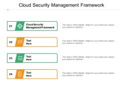 Cloud security management framework ppt powerpoint presentation slides professional cpb