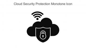 Cloud Security Protection Monotone Icon In Powerpoint Pptx Png And Editable Eps Format
