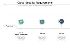 Cloud security requirements ppt powerpoint presentation infographics gridlines cpb