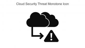 Cloud Security Threat Monotone Icon In Powerpoint Pptx Png And Editable Eps Format