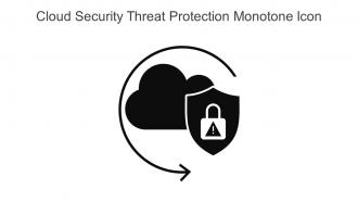 Cloud Security Threat Protection Monotone Icon In Powerpoint Pptx Png And Editable Eps Format