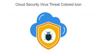 Cloud Security Virus Threat Colored Icon In Powerpoint Pptx Png And Editable Eps Format