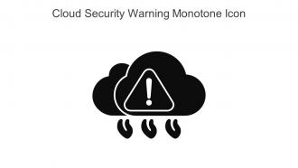 Cloud Security Warning Monotone Icon In Powerpoint Pptx Png And Editable Eps Format