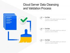 Cloud server data cleansing and validation process