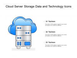 Cloud server storage data and technology icons