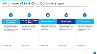Cloud service models it advantages of saas cloud computing layer