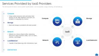 Cloud service models it services provided by iaas providers