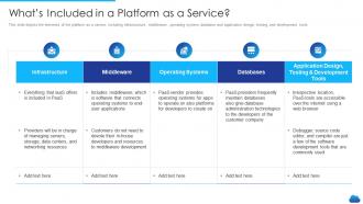 Cloud service models it whats included in a platform as a service