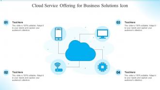 Cloud Service Offering For Business Solutions Icon