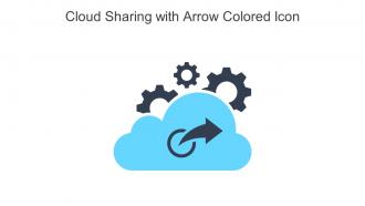 Cloud Sharing With Arrow Colored Icon In Powerpoint Pptx Png And Editable Eps Format